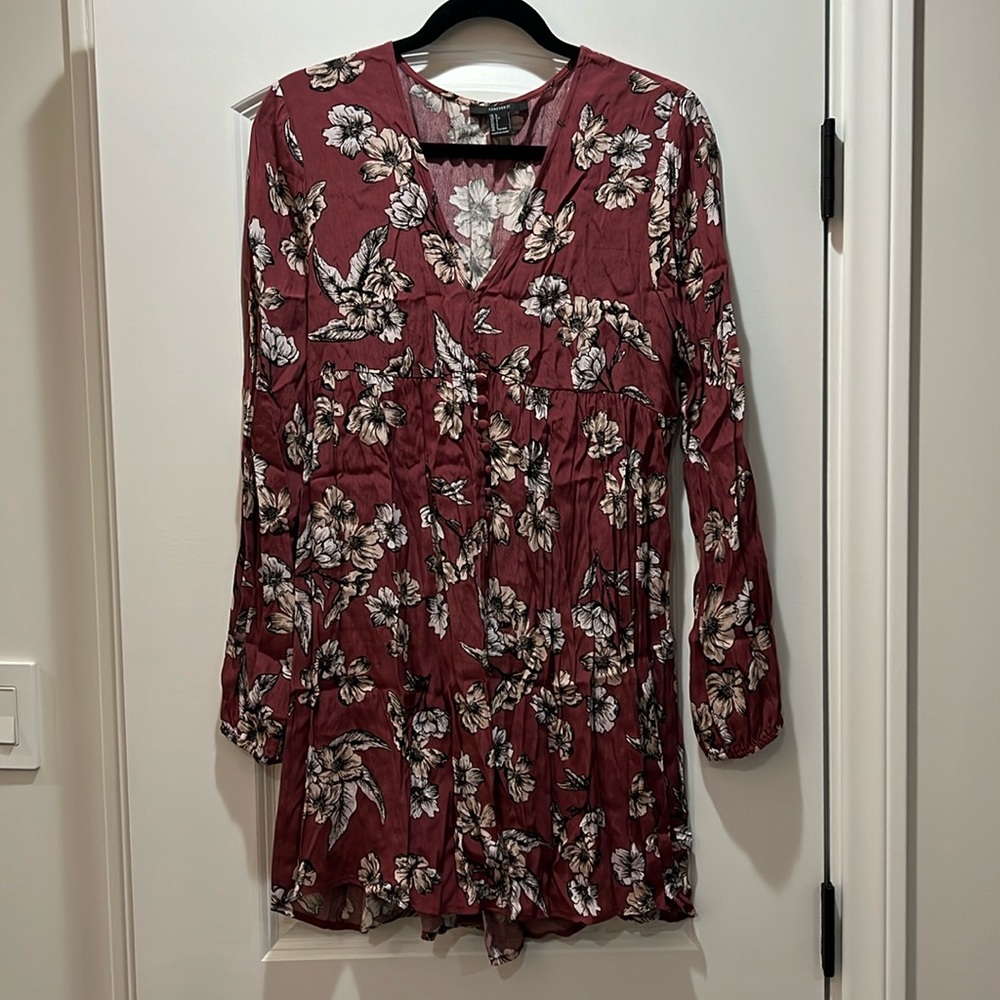 Floral boho long sleeve dress